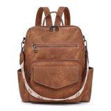 Mochila, Bolsa De Couro Wyfjnx Para Mulheres, Bolsa De Moda Marrom