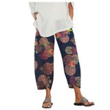 Calça Capri Bengbobar Feminina Casual De Verão De Algodão E Linho M