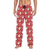 Calças De Pijama Ollabaky Christmas Head Santa Pjs Para Homens