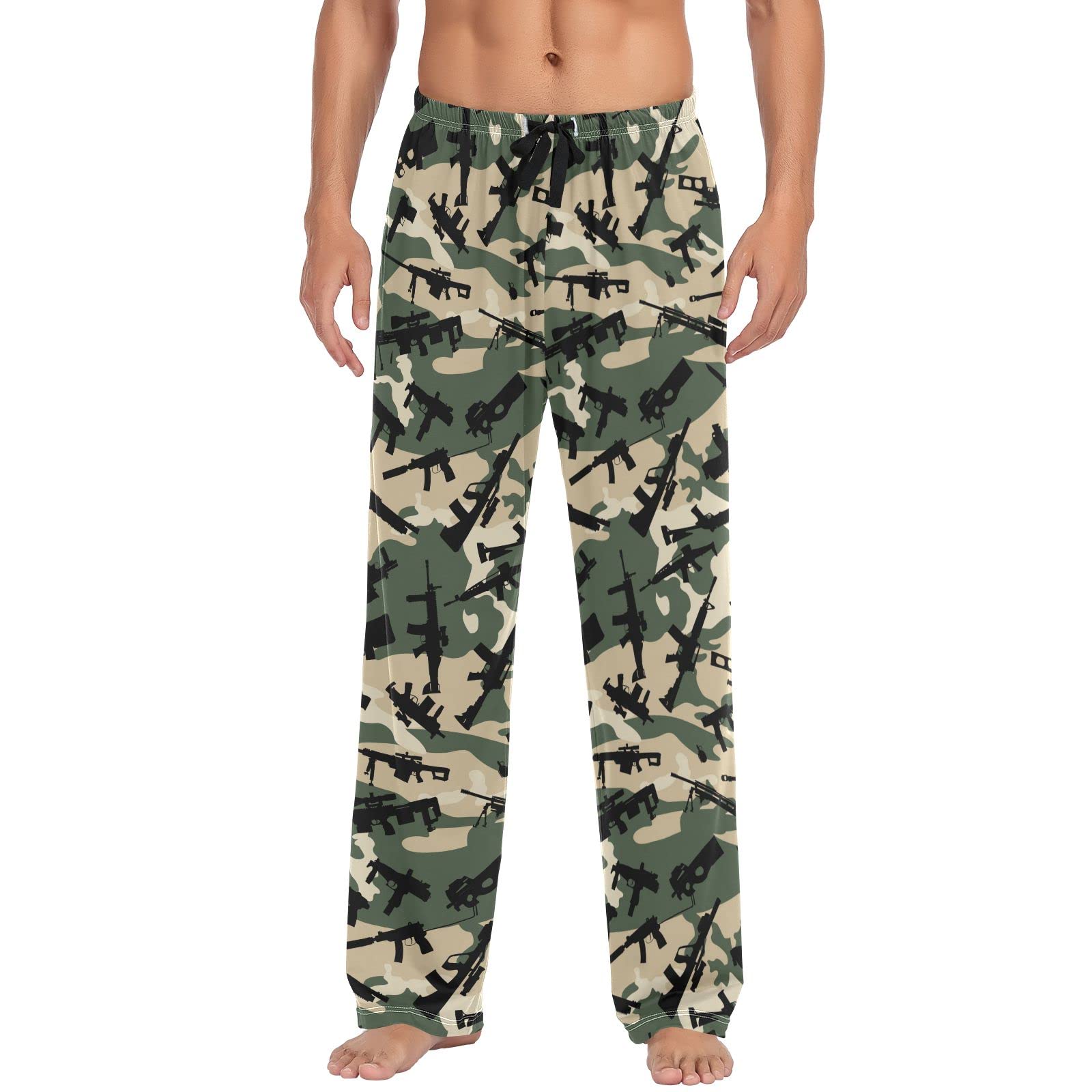 Calça De Pijama Ollabaky Weapon Camo Gun Para Homens Gg Com Bolsos