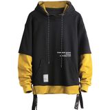 Moletom Masculino Com Capuz Moshtashio Colorblock, Casual, 4gg, Amarelo