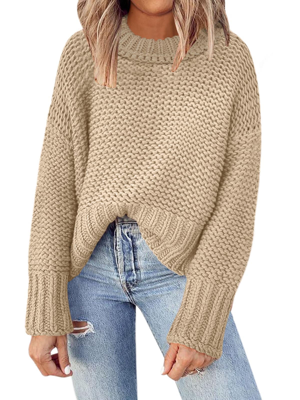 Suéter Deep Self Oversized Chunky Cable Kit Para Mulheres