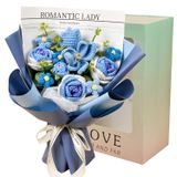 Buquê De Flores De Crochê Wishwell Pop Com Flores De Crochê Azuis