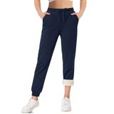 Calça De Moletom Feminina Tacvasen Com Forro Sherpa De Lã Quente De Inverno