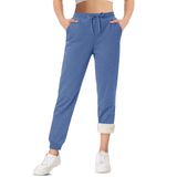 Calça De Moletom Feminina Tacvasen, Forrada Em Sherpa, Lã Quente De Inverno