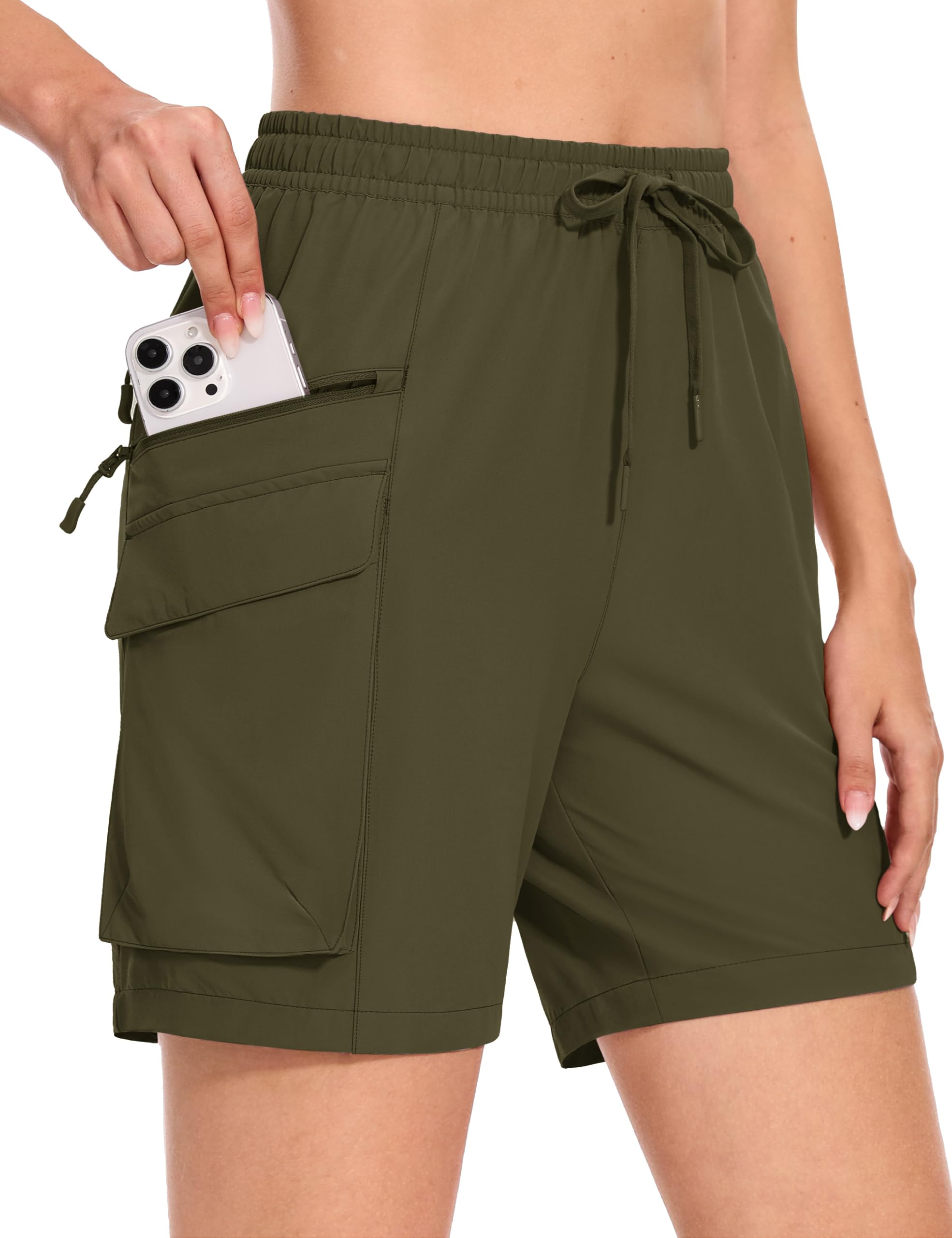 Shorts Magcomsen Lightweight Cargo Hiking Quick Dry Para Mulheres
