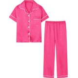 Pijamas De Cetim Para Meninas Umeyda, Pijamas De Seda, 4-5t, Rosa Choque
