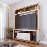 Estante Home Para Tv Até 65 Polegadas 2 Portas Belaya Freijó / Off White