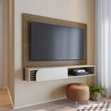 Painel Para Tv Até 60 Polegadas Suspenso 1 Porta Jurerê Amêndoa/off White Matte