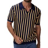 Camisa Polo Masculina Iwoo De Malha De Manga Curta Azul Tamanho S