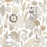 Papel De Parede Happy Infantil Bege 14837
