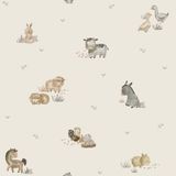 Papel De Parede Happy Infantil Bege 14831
