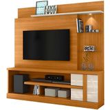 Home Theater Para Tv De 55 C/ 2 Prateleiras E Led Aline Cinamomo/off White