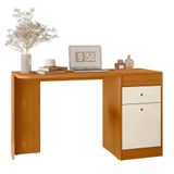Penteadeira Camarim Com Gaveta E Espelho Desire Cinamomo/off White