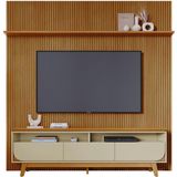 Painel Para Tv 75 Polegadas Composição Bancada Lua Cumaru/opala