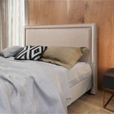 Cabeceira Cama Box Queen 1,60m Estofada Aruba Linho Bege