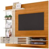 Painel Suspenso Para Tv 55 Polegadas Com 2 Portas Sidnei Cinamomo/off White