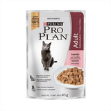 Ração Úmida Sachê Pro Plan Gatos Adultos Salmão 85g