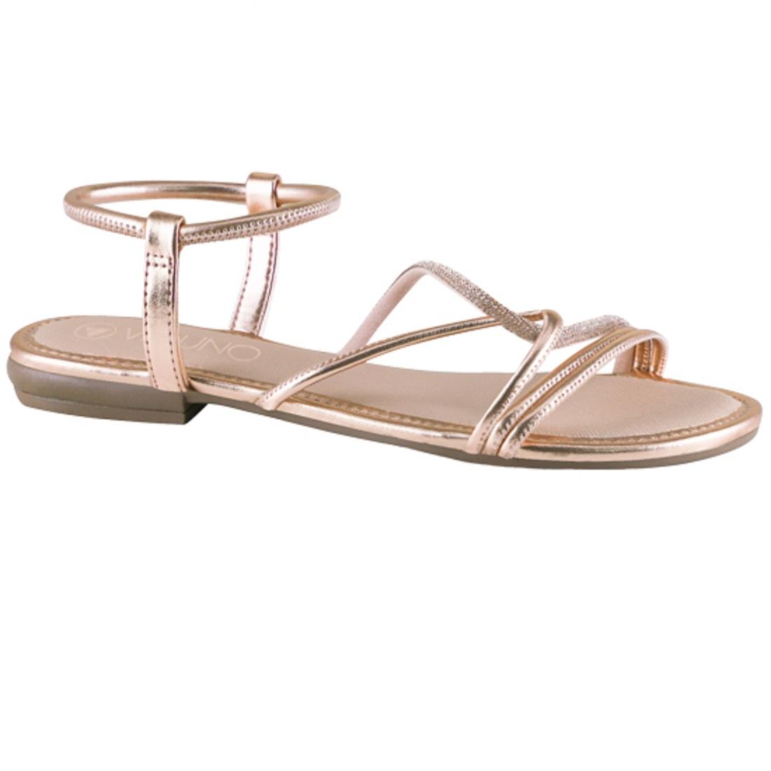 Sandalia Via Uno Rasteirinha Ref 859002slavv Cobre/metal Cobre 038