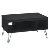 Mesa De Centro Sala De Estar 91 Cm 4216 Preto Arly Preto