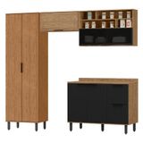Armarios Lavanderia 4 Modulos Mdf 270 Cm Tosc Freijo Nero Mxm Freijo Nero