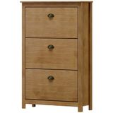 Sapateira 3 Gavetas Madeira Maciça 80 Cm 9175 Freijo Milani Store
