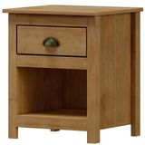 Mesa De Cabeceira 1 Gav Madeira Maciça 46 Cm 9100 Freijo Milani Store
