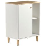 Gabinete Banheiro 1 Porta 2 Prateleiras 60 Cm Bn06 Branco Dtall