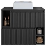 Gabinete Suspenso 2 Portas Com Cuba Branca 75 Cm Bl1000 Grafite Faem Grafite