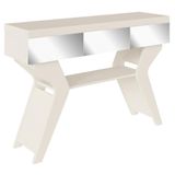 Aparador Sala Estar Com Espelhos 120 Cm 4149 Off White Arly