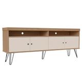 Rack Para Sala De Tv 75 Pol 160 Cm 4217 Carvalho Off White Arly Carvalho Off White