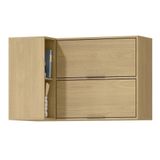 Armario Aereo Canto Reto 98 Cm Mdp Glor Agl03 Branco Neve Mxm Castanho