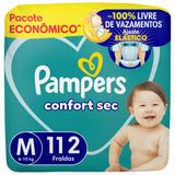 Fralda Pampers Confort Sec Tamanho M 112 Unidades