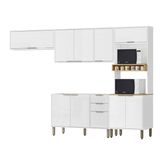 Cozinha Modulada 4 Pecas Balcao Pia 270 Cm Glor Branco Neve Mxm