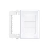 Placa Cega Com Suporte Fame Evidence 4x2 Branco