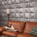 Papel De Parede Up To Date Geométrico Cinza 34855