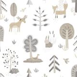 Papel De Parede Happy Infantil Branco 14801