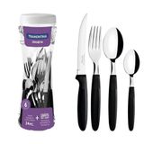 Tramontina Kit Talheres Inox Ipanema 24pc Preto 23399091