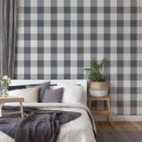Papel De Parede Attractive 2 Xadrez Cinza 206367