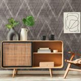 Papel De Parede Antigua Geométrico Cinza 388241ag