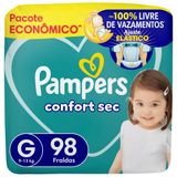 Fralda Pampers Confort Sec Tamanho G 98 Unidades