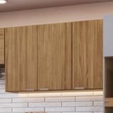 Armário Aéreo De Cozinha Em Mdf Com 3 Portas 1,20m Hera Decibal Naturalle