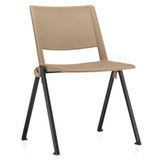 Cadeira Empilhável Fixa Lift F02 Base Aço Preto Nude - Lyam Decor