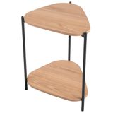 Mesa Lateral Para Sala De Estar Pés Metálicos Adek A03 Hanover Preto - Lyam Decor