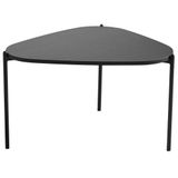 Mesa De Centro Para Sala De Estar Pés Metálicos Alta Adek A03 Nero Preto - Lyam Decor