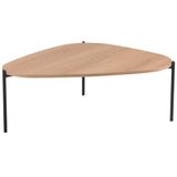 Mesa De Centro Para Sala De Estar Pés Metálicos Baixa Adek A03 Hanover Preto - Lyam Decor