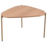 Mesa De Centro Para Sala De Estar Pés Metálicos Alta Adek A03 Hanover Dourado - Lyam Decor