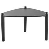 Mesa De Centro Para Sala De Estar Pés Madeira Alta Trium A03 Nero Preto - Lyam Decor