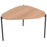 Mesa De Centro Para Sala De Estar Pés Metálicos Alta Adek A03 Hanover Preto - Lyam Decor