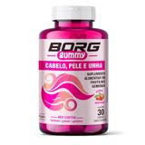 Pastilhas Gummy Cabelo, Pele E Unha Borg Sabor Morango 30 Unidades